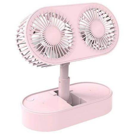

Dual Motor Adjustable Angle USB Mini Table Fan Desk Fan with Strong Wind
