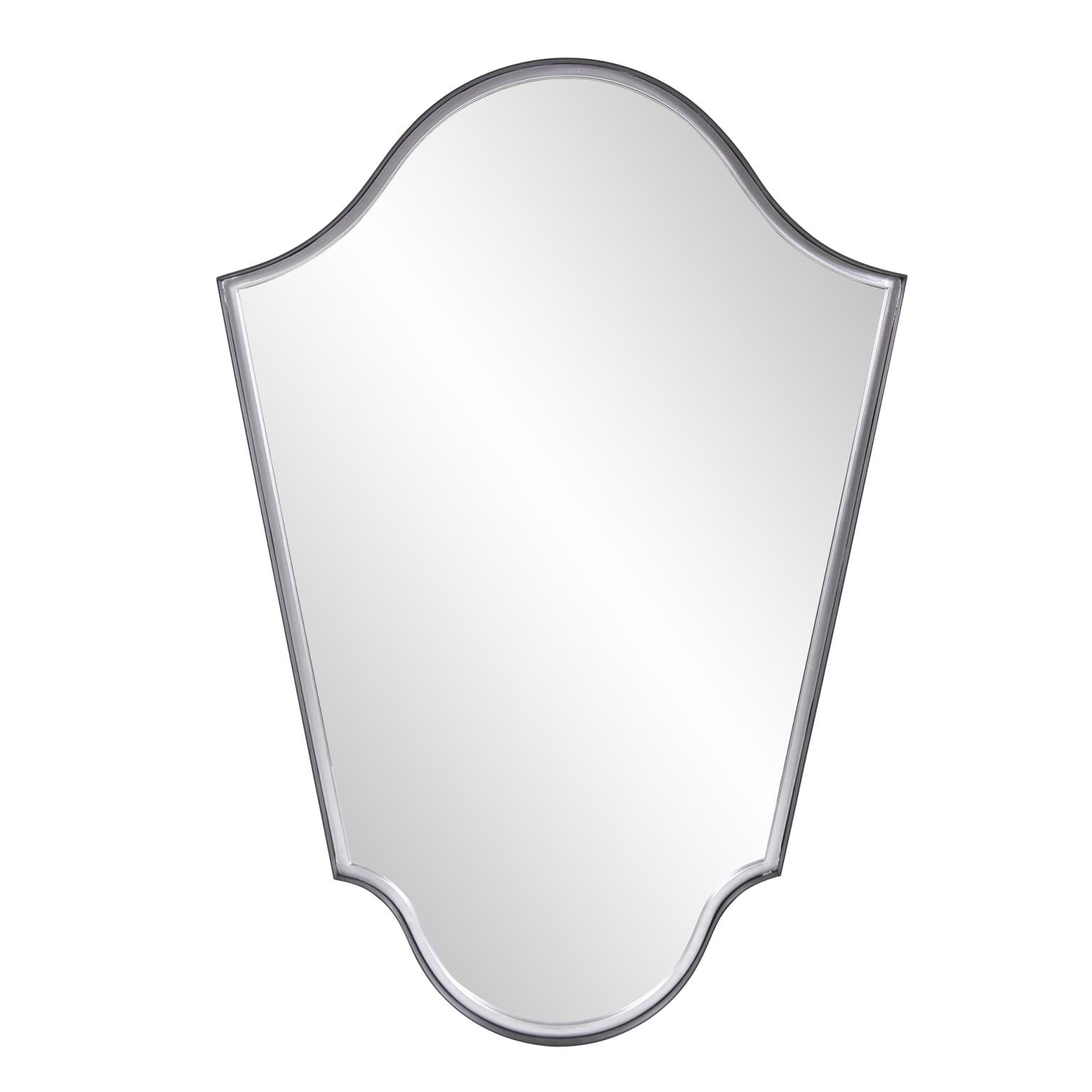 Tyler Dillon Arched Wall Mirror with Matte Gray Iron Frame - 41.5"H x 29"W