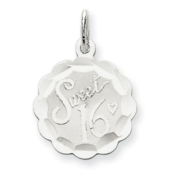 Sterling Silver Sweet Sixteen Disc Charm