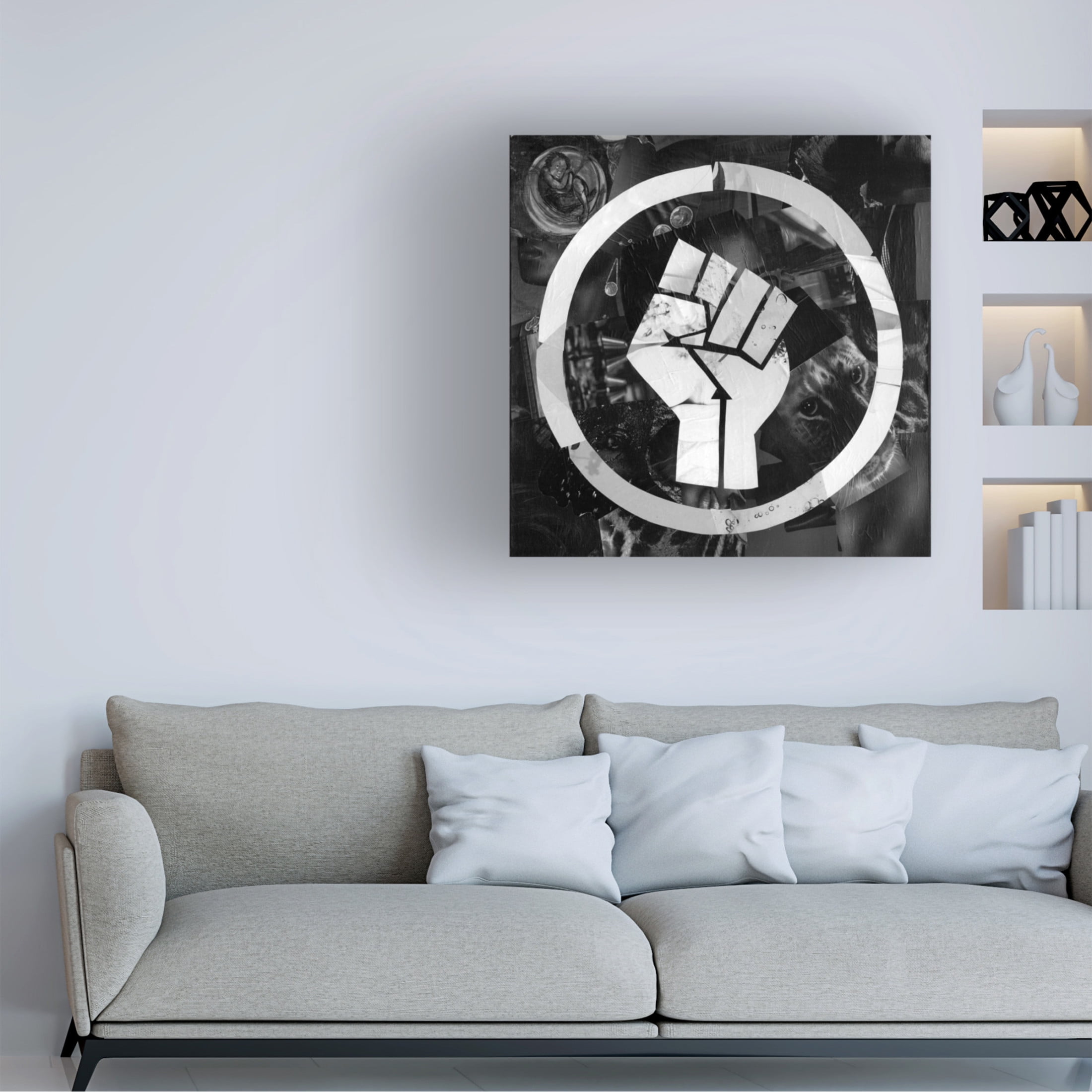 Canvas Wall Art - Artpoptart 'BLM' Wall Art for Living Room, Bedroom, or Office Décor by Trademark Fine Art - 18 x 18 Inches