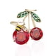 thumbnail image 1 of Broche de mujer TUNC Broche de cereza de cristal rojo Sencillez, 1 of 5