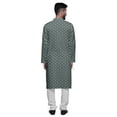 thumbnail image 3 of Atasi Printed Long Sleeve Kurta With Pajama Set For Men Summer Clothing, 3 of 4