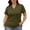 Army Green -AH13, variant on Plus Size Collared polo shirts Women Summer Short Sleeve V Neck Business Tops Casual Soft Shirts Black 2XL