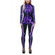 thumbnail image 1 of Gibobby pantalones de yoga Body de cosplay con estampado 3D sexy para mujer con mangas largas(Morado， M), 1 of 4