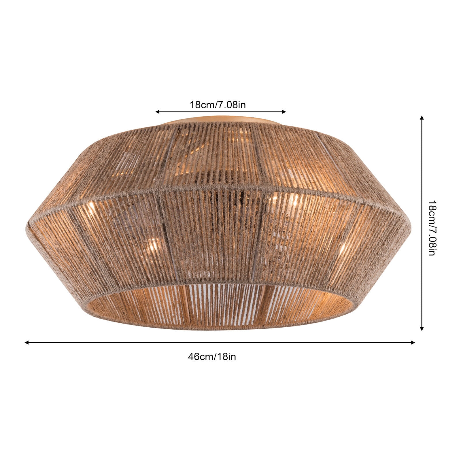 Miumaeov Boho Invisible Ceiling Fan Light Woven Rattan Caged Fan Chandelier Pendant Lamp with Remote Control 6 Speeds