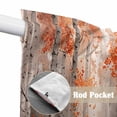 thumbnail image 2 of Red Orange Kitchen Window Curtains, Swag Curtains Valance for Bedroom Living Room Bathroom, Modern Oil Painting Art Forest Rod Pocket Window Treatment Curtain Block Drapes 2 Panels 36"x45", 2 of 9