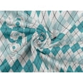 thumbnail image 6 of oneOone Rayon Turquoise Blue2 Fabric Argyle Check Diy Clothing Quilting Fabric Print Fabric By Yard 56 Inch Wide, 6 of 6