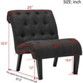 thumbnail image 5 of Andeworld Upholstered Accent Chair for Bedroom Living Room Lounge Chair with Wood Legs Gray Fabric, 5 of 8