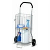 Honey Can Do Steel Folding 2-Tier Utility Rolling Cart, Chrome