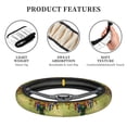 thumbnail image 6 of Lsque Pikmin Pattern Elastic Stretch Steering Wheel Cover,Universal 15 inch, Microfiber Breathable Ice Silk, Anti-Slip, Odorless, Easy Carry, 6 of 7