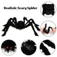thumbnail image 4 of Spider Web Halloween Decorations, 16.4 FT Giant Triangular Spider Web and 35" Big Spider with Extra Stretch Cobwebs and 20 Small Spiders, Suitable for Indoor and Outdoor Yard Party Halloween Decor, 4 of 8