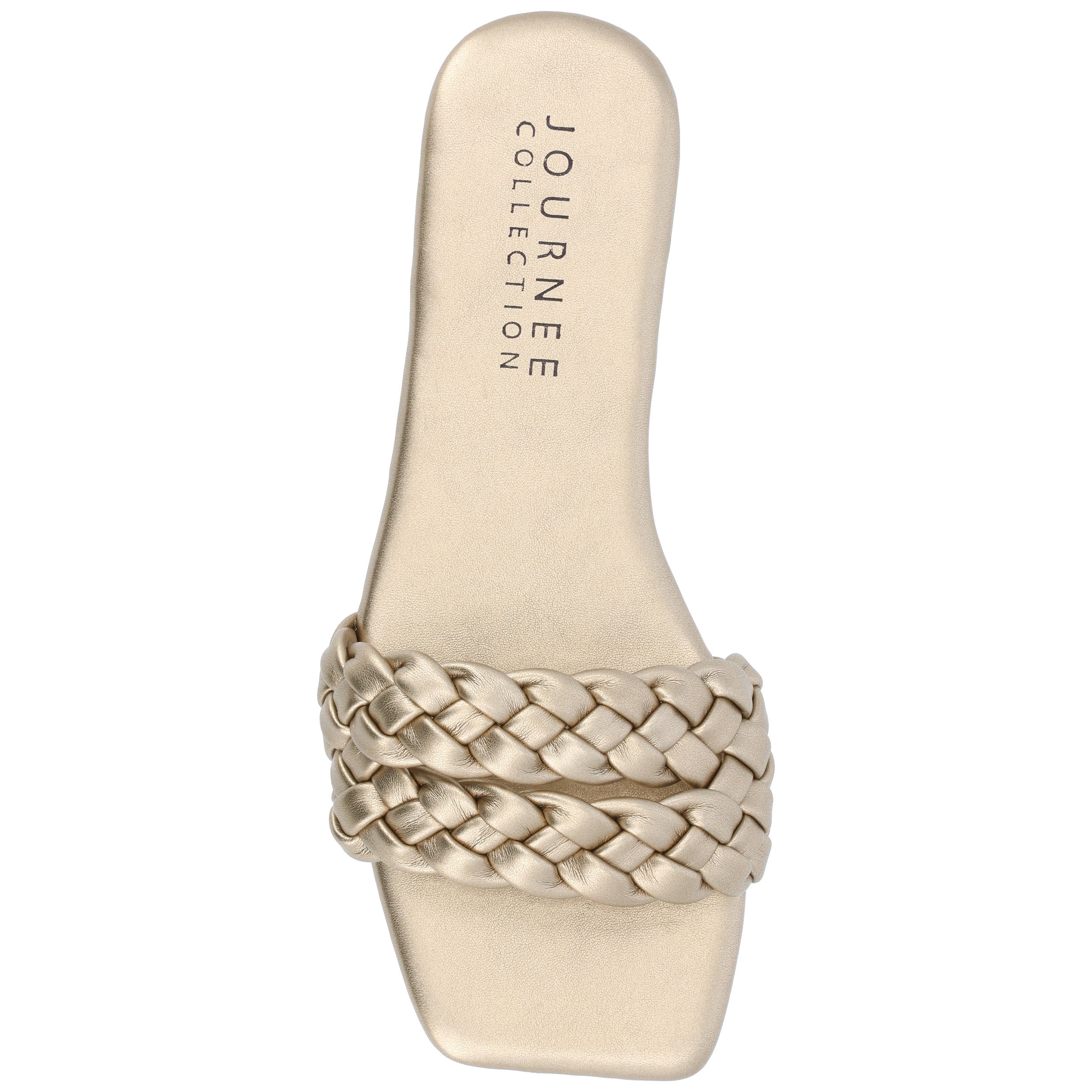 Journee Womens Sawyerr Dual Braided Band Flat Sandals, Widths Available