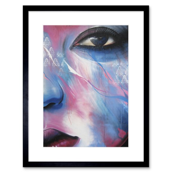 Graffiti Beautiful Face Painting Framed Wall Art Print
