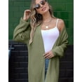 thumbnail image 2 of Women's Oversized Long Cardigan Sweaters Long Sleeve Split Open Front Drape Knit Duster Coat, 2 of 6