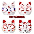 thumbnail image 4 of Máscara para gatos Apettoey Therian Masks, pintura blanca para bricolaje, 10 unidades, 4 of 9