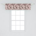 thumbnail image 2 of Ambesonne Hawaiian Window Valance, Vintage Pastel Flora Bloom, 54" X 12", Coral Blush Warm Taupe, 2 of 3