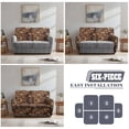 thumbnail image 6 of Garronmavis Hunting Forest Leaves Cover for Recliner Chair Non Slip Soft Couch Sofa Cover Washable Furniture Protector with Elastic Bottom for Kids Pets 2 Seats Lazy Boy Recliner Covers with Pockets, 6 of 7