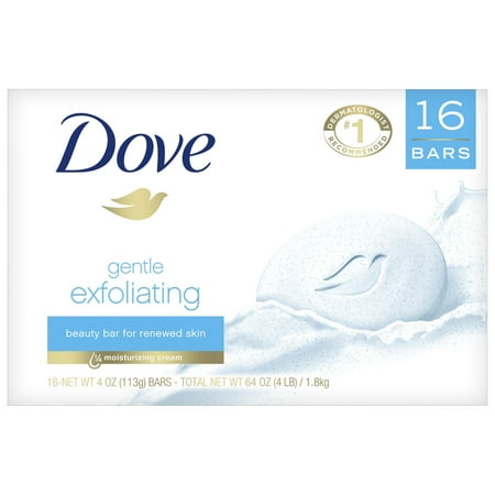 Dove Gentle Exfoliating Beauty Bar, 16 ct./4 oz.