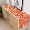 thumbnail image 4 of Pink Abstract Table Runner - 36 Inch Long, Kitchen Dining Table Runner Dresser Scarves, Modern Geometric Distortion Texture Fluid Art Farmhouse Decor for Coffee Tables Wedding Party Banquet, 4 of 8