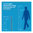 thumbnail image 6 of Carex Round Handle Wooden Walking Cane for All Occasions, Walnut, 250 lb Weight Capacity, 6 of 10