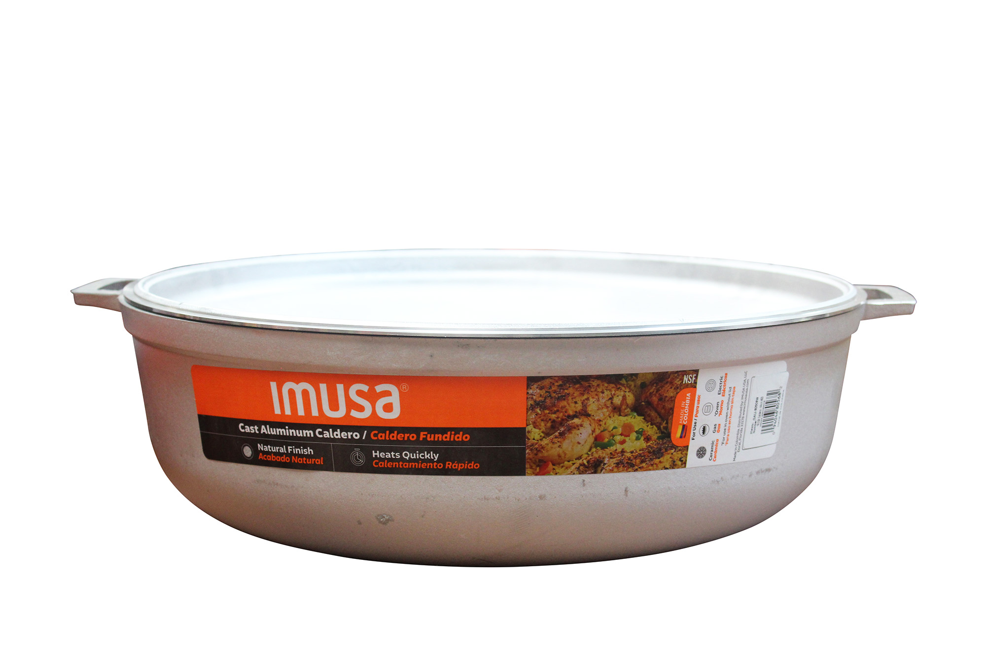 Imusa 11.6 Quart Cast Aluminum Traditional Colombian Caldero or Dutch Oven with Lid - image 3 of 12