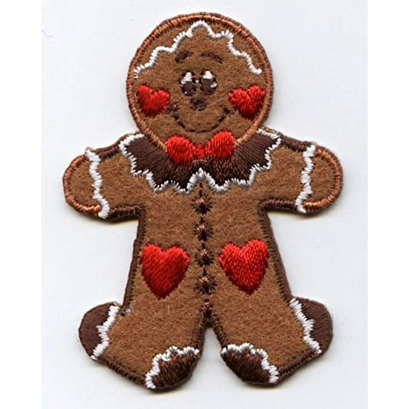 Gingerbread Man - Christmas - Iron on Applique/Embroidered Patch