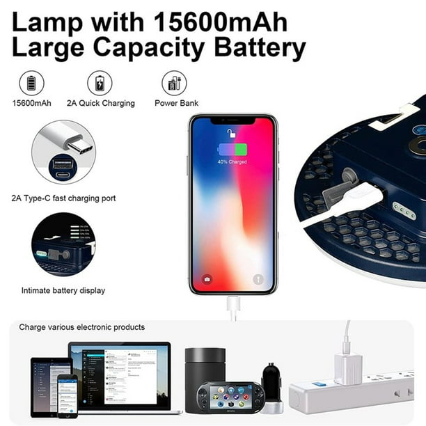 WILLED Camping Lantern Rechargeable LED Camping Lights 15600mAh