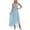 Blue, variant on Rggeeun Women'S Dresses Solid Color Elegant Ankle-Length Halter Thin Straps Square Neck Sleeveless A-Line Loose Fit Soft Fabric With Waist Shirring Ruffle For Summer Office Casual Wear,Black,L
