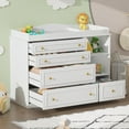 thumbnail image 5 of ChVans Changing Table Dresser, Baby Classic Nursery Dresser with 5 Drawers and 2 Shelves, Wood Chest of Drawers Nursery Storage Kids Organizer, 5 of 9
