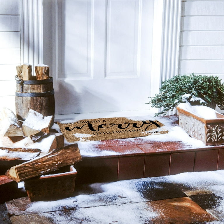 Christmas Rugs Winter Holiday Welcome Doormats Non-Skid Floor Mat for  Indoor Outdoor Home Garden Welcome Doormat, 24 x 16In