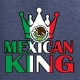 thumbnail image 5 of Wild Bobby Mexican King Latin Pride Men Graphic Tee, Vintage Heather Navy, 5X-Large, 5 of 5