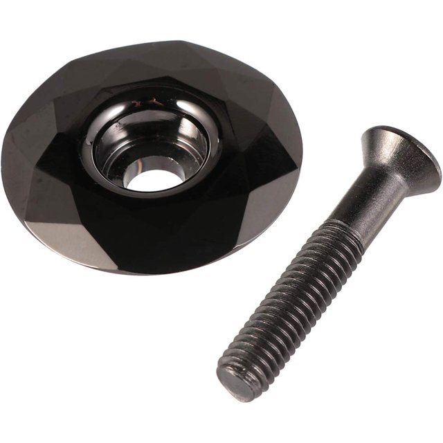 1 pieza Tapa superior de la barra de dirección Tapa de aluminio con tornillo para MTB Carretera Bicicleta de montaña(Plateado)