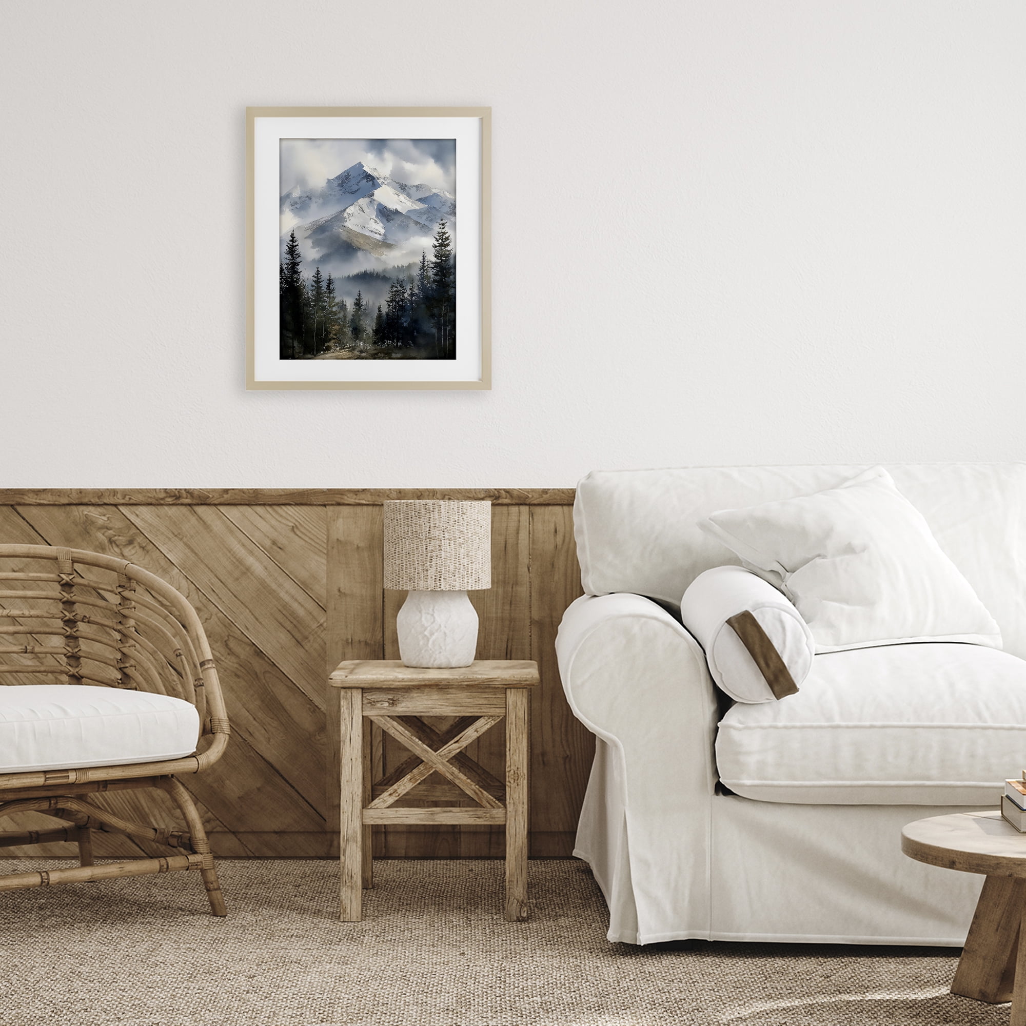 Stupell Industries Snow & Mist Alpines Birch Framed Print Under Glass, design by Franklyn Gregory