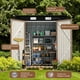 thumbnail image 3 of Cobertizo de Almacenamiento Exterior Metálico 6x4 FT, con Puertas Dobles con Cerradura y 2 Ventanas de Ventilación Blancas para Herramientas de Jardín, Patio y Trasero, Caqui, 3 of 8