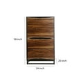 thumbnail image 4 of 4 Drawer Split Wood Paneling Chest with 2 Tone Design, Brown, 4 of 4