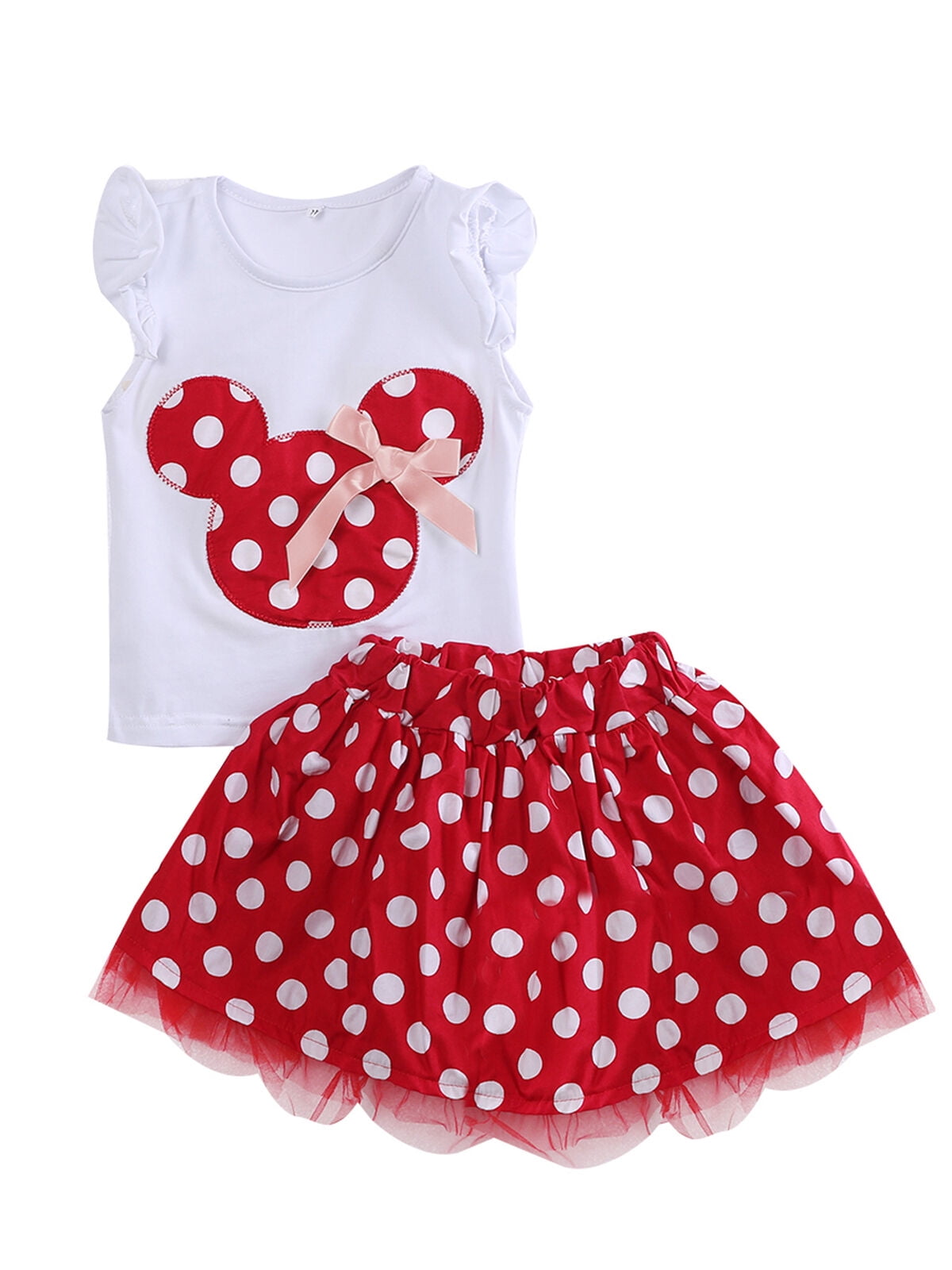 FOCUSNORM Baby Girls Minnie Mouse Party Dress 14Y