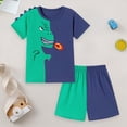 thumbnail image 2 of HCNTES Toddler Boy Summer Clothes Outfits Crewneck Kids Cotton Short Sleeve Shirt Shorts Set Toddler Boy Cool Clothes, 2 of 8