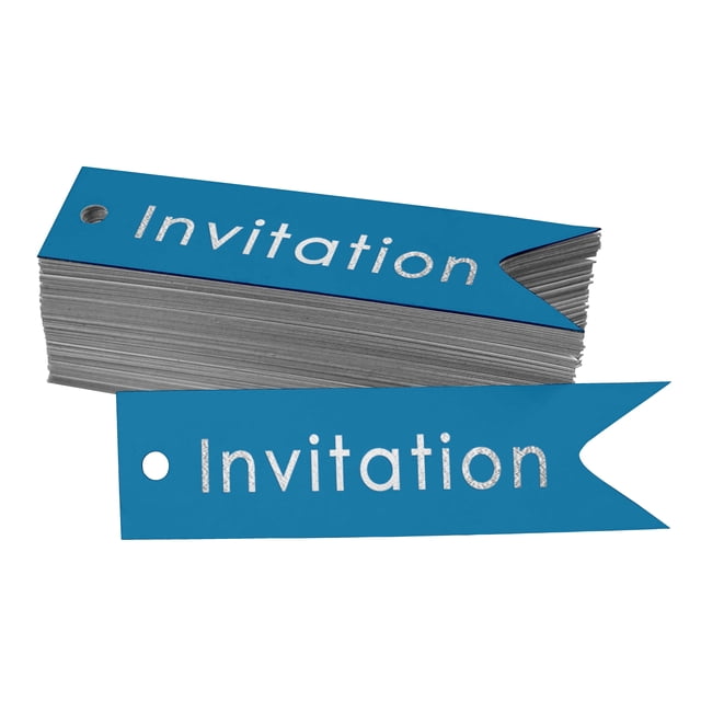 Inkdotpot Silver Foil Paper Hang Tags Invitation Party Favor Tags 100 Pieces