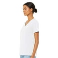 thumbnail image 2 of Bella & Canvas B83006015 Women Relaxed Heather CVC V-Neck T-Shirt, Solid White Blend - Large, 2 of 5