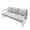 White, variant on Direct Wicker UBS-2101-TS-White 1 Piece Outdoor Garden White Iron Three-seat Sofa with Grey Cushions