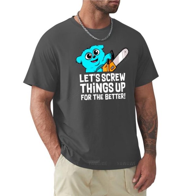 Camiseta de verano para hombre camisa de marca de gran tamaño motosierra Beebo