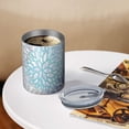 thumbnail image 3 of 12oz Coffee Tumblers Blue Floral Leaf Pattern Stainless Steel Vacuum Insulated Travel Tumbler Coffee Cups Mug with Lid and Straw with Cleaning Brush for Cold & Hot Drinks, 3 of 5