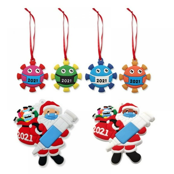 7PCS Christmas COVID Ornaments - Funny Remembering Tree Decoration Year Quarantine Gift