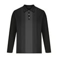 thumbnail image 5 of zfhfof Men's Casual Polo Shirts Classic Button Basic Long Sleeve Shirt Color Block Collared Tees Fall Fashion Golf Work Tops, 5 of 5