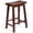 Brown, variant on PJ Wood Classic 24'' Saddle Seat Kitchen Bar Stool, Natural (3 Pack)