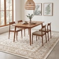 thumbnail image 3 of Lalado Vintage Area Rugs, 5ft x 8ft Washable Area Rugs for Living Room Bedroom Kitchen Indoor Home Decor, Soft Low Pile Non-Slip Carpet, Brown, 3 of 11