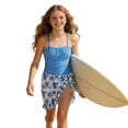thumbnail image 6 of Bigetiay One Piece Swimsuit for Girls Classic Spaghetti Strap with Floral Tropical Print Cover up Girls Bathing Suits 9-10 Years, 6 of 6