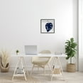 thumbnail image 2 of Tropical Monstera Blue Silhouette Sharp Grey Angles Botanical & Floral Framed Art Print Wall Art, 17x17, 2 of 7