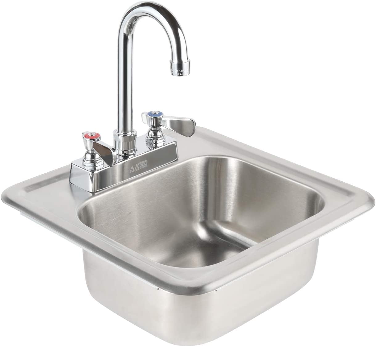 ACE HS0810IG Mini Stainless Steel DropIn Hand Sink with Deck Mount No