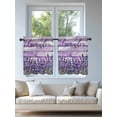 thumbnail image 4 of Lavender Farmhouse Tier Curtains 24 Inch Length, Sheer Curtains for Bedroom Living Room Window Purple Wooden Grain Rod Pocket Voile Drapes Kitchen Curtains Small Half Window 27.5"x24" 2 Panels, 4 of 6
